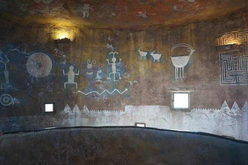 The Desert View Watchtower at the eastern end of the South Rim