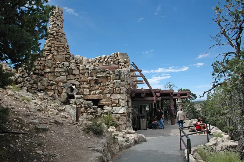 The stone building at Hermits Rest on the western rim drive