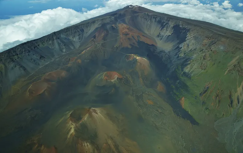 Cinder cones on the floor of the Haleakalā crater