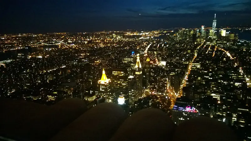The Manhattan skyline from the Empire State Building observation deck