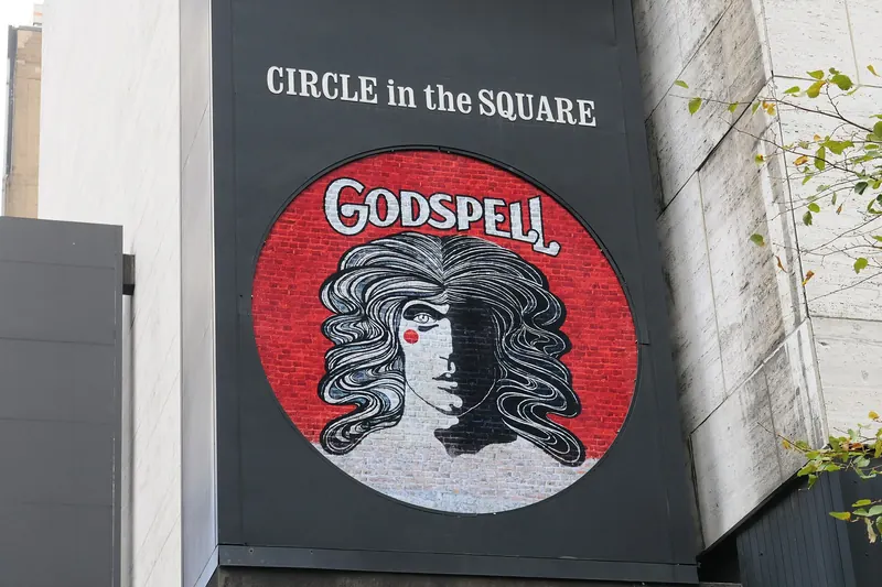 A Broadway theatre marquee in New York