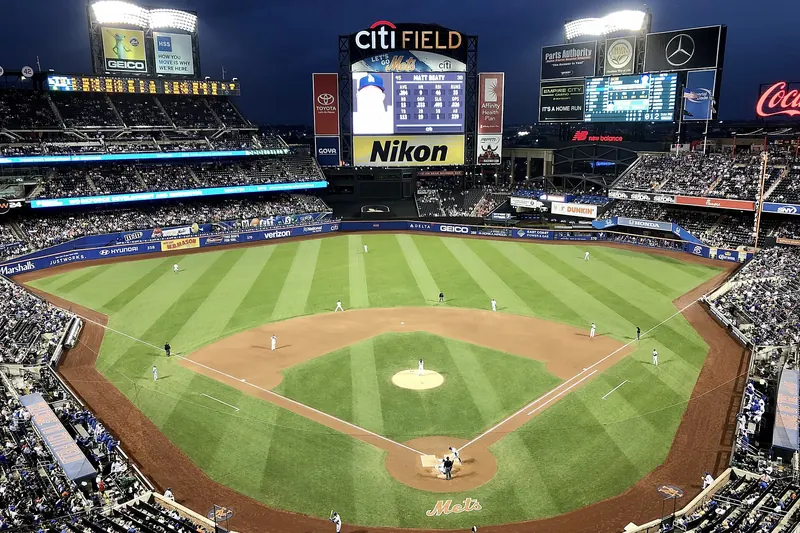 A night baseball game at Citi Field
