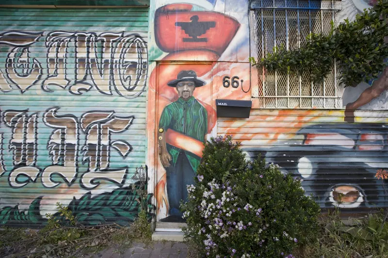 A painted mural in the Mission District