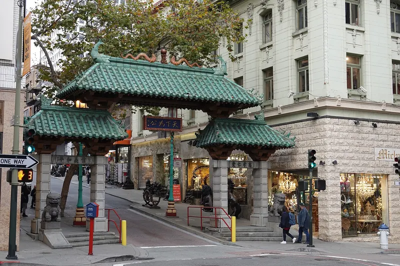 The Dragon Gate at the entrance to San Francisco's Chinatown