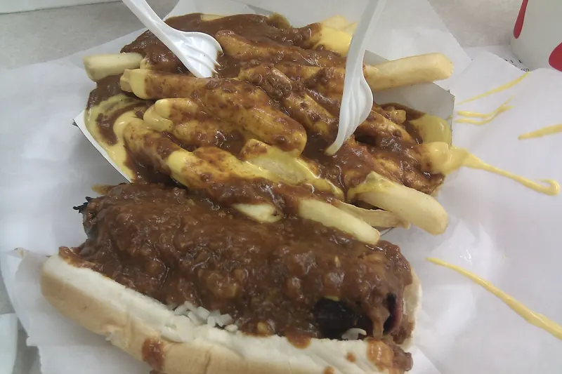 A chili half-smoke at Ben's Chili Bowl